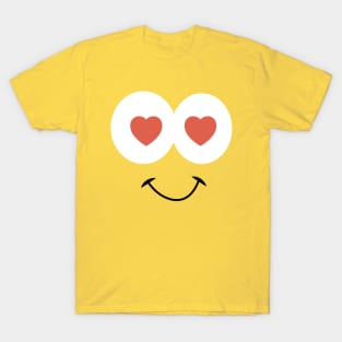 Cute Heart Eyes Toon Face In Love T-Shirt